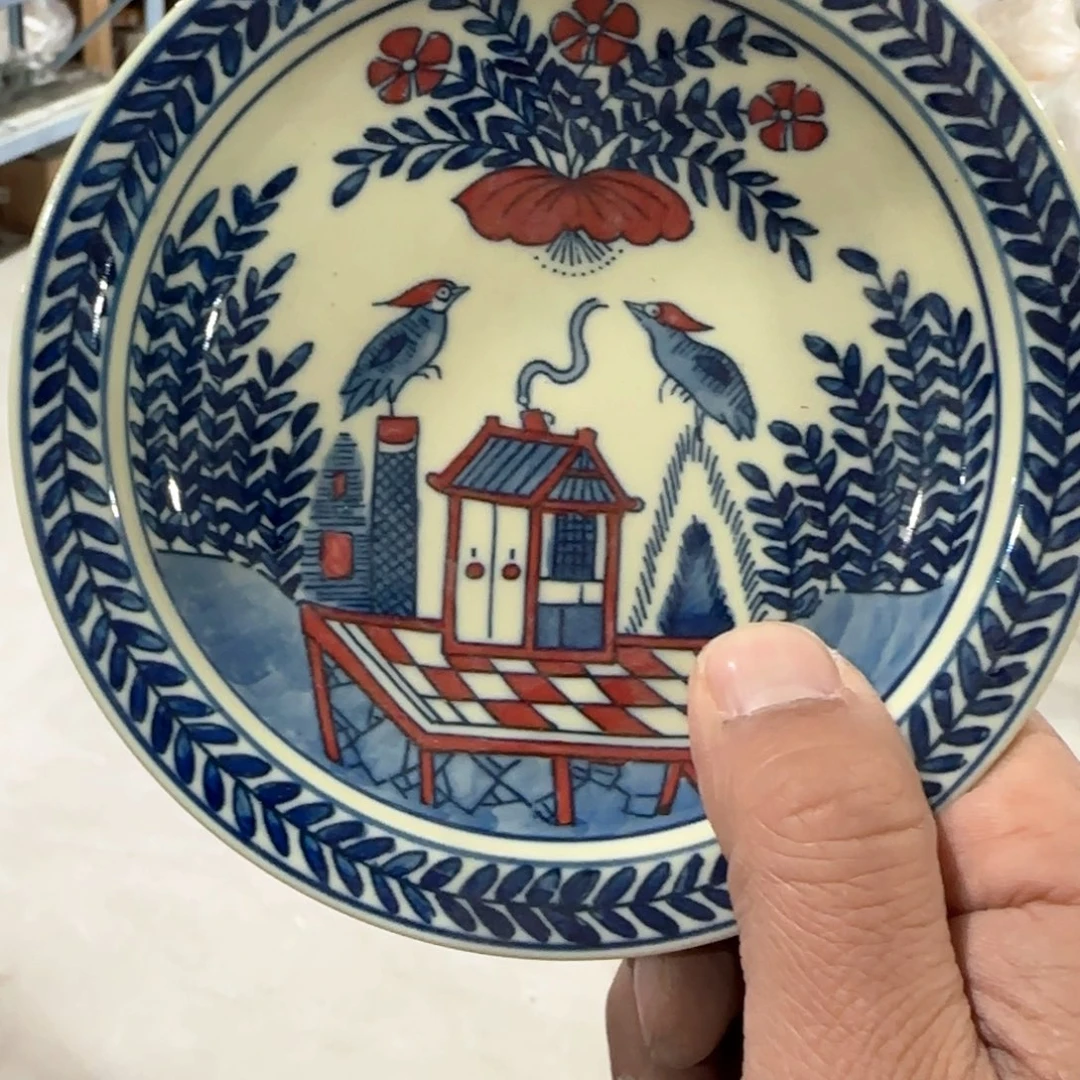 瓷片摆件手绘瓷器全部处理了吧