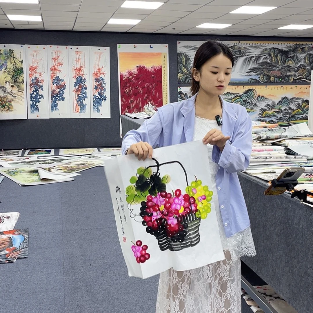 国画作品小姐姐放漏…