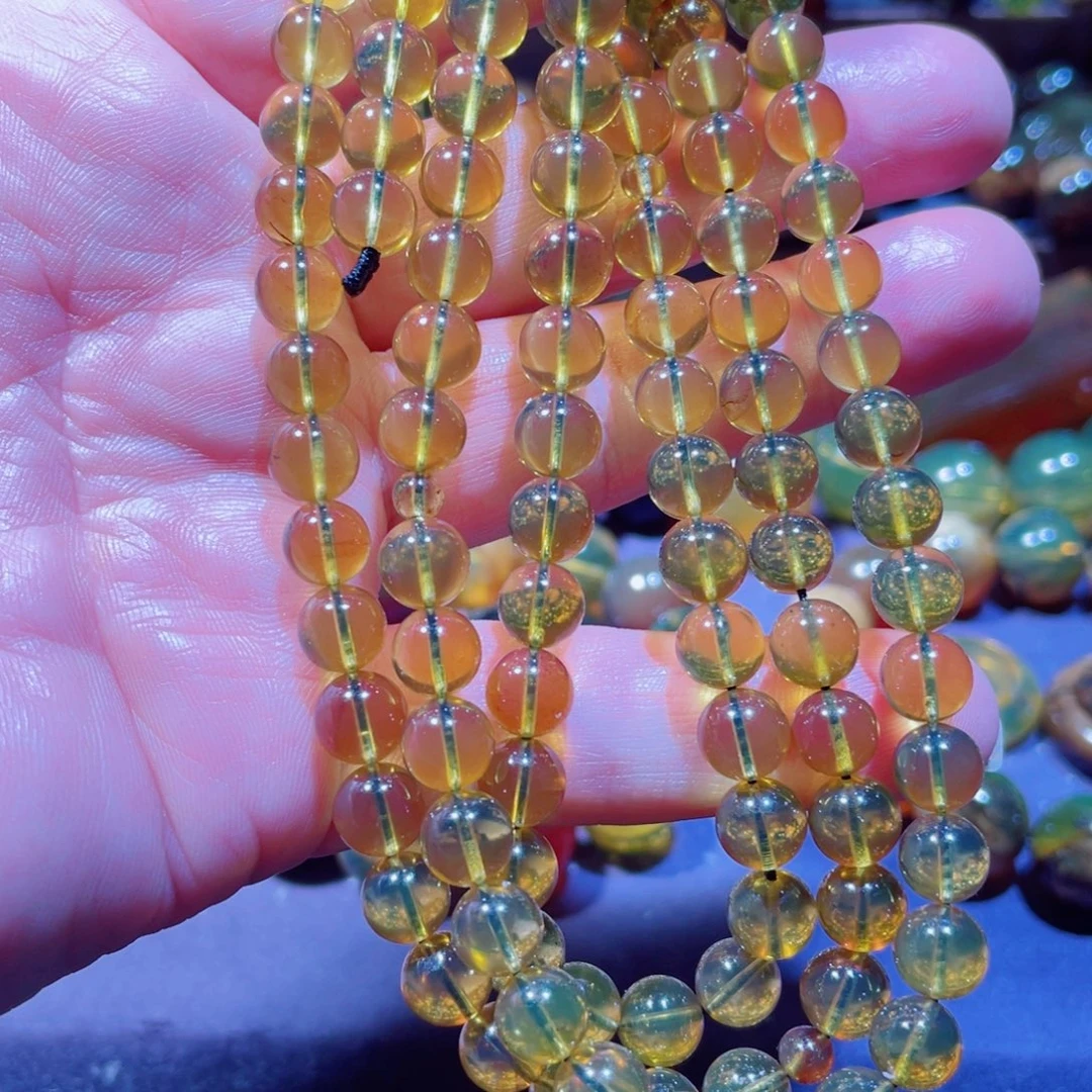 琥珀未镶嵌手链天然