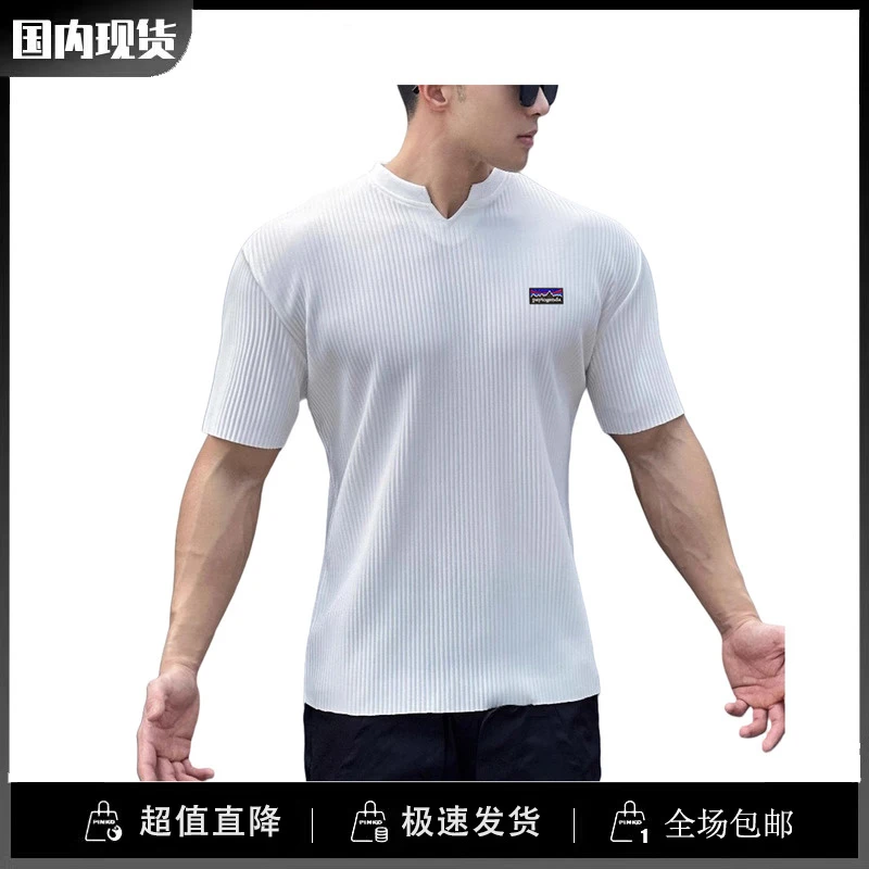 巴塔正品paytogenda潮现货男士速干透气夏季运动宽松健身短袖上衣
