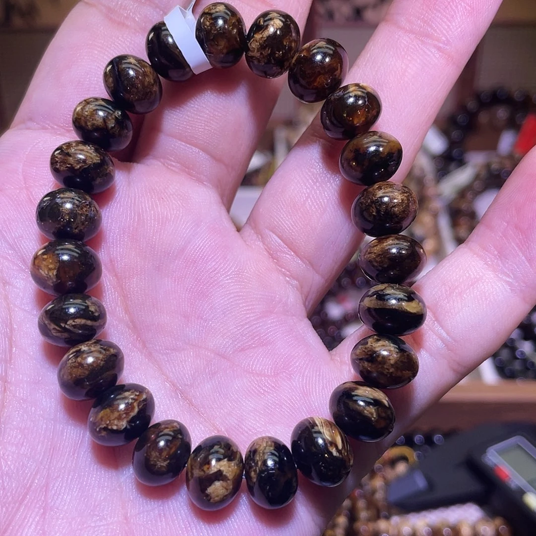 琥珀未镶嵌裸石10+抚顺琥珀黑花