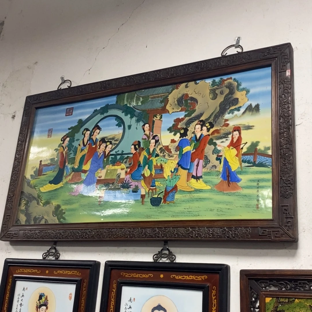瓷片123*68 景德镇瓷板画柴窑烧制