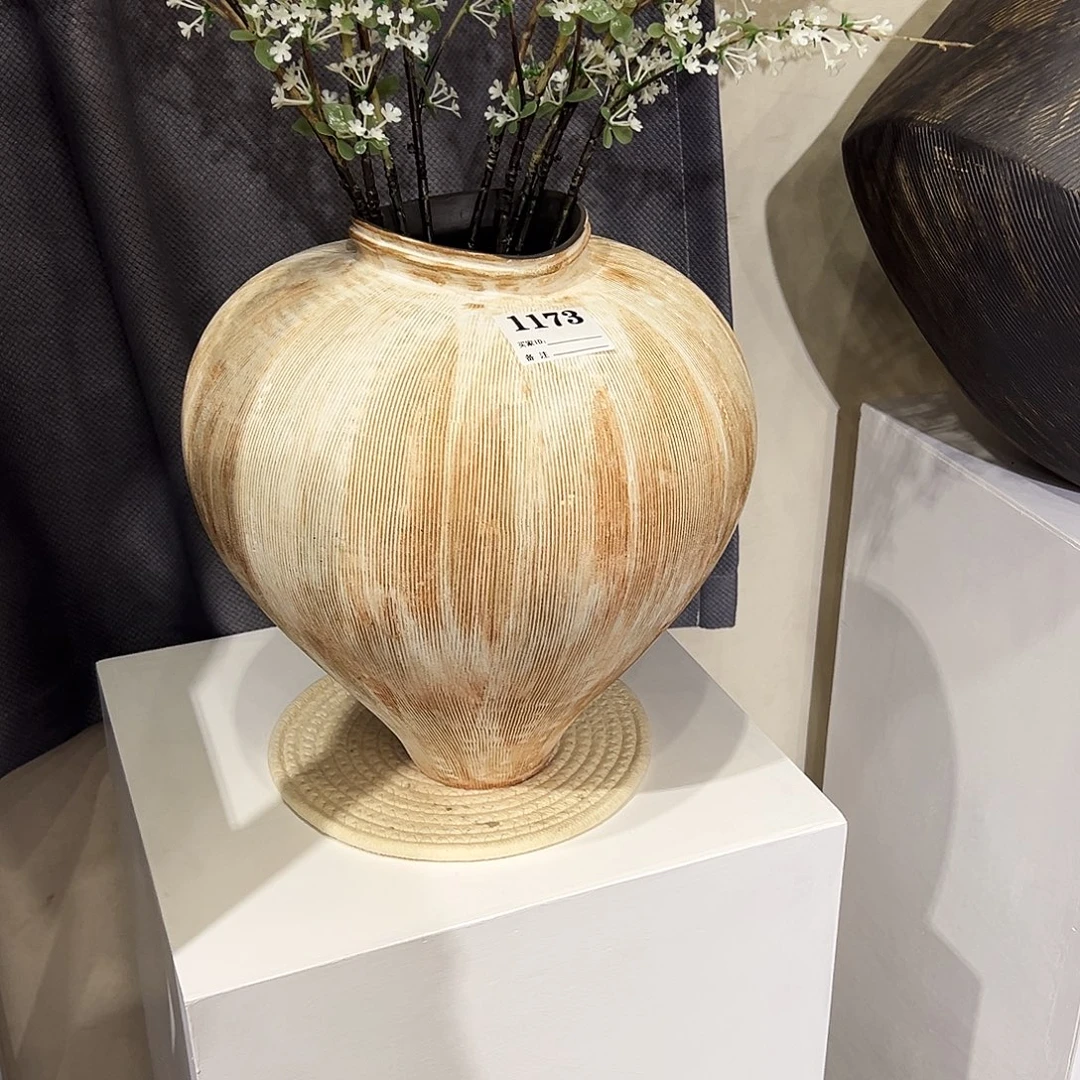 苗***️瓶1173高35.5口10陶瓷花瓶无孔