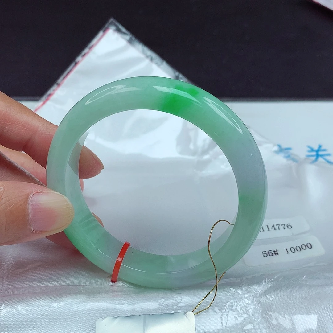 翡翠未镶嵌手镯55圈4776