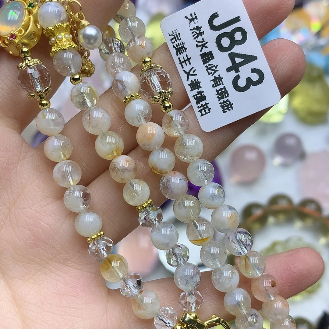 未镶嵌水晶珠宝半成品6+蓝针阿塞