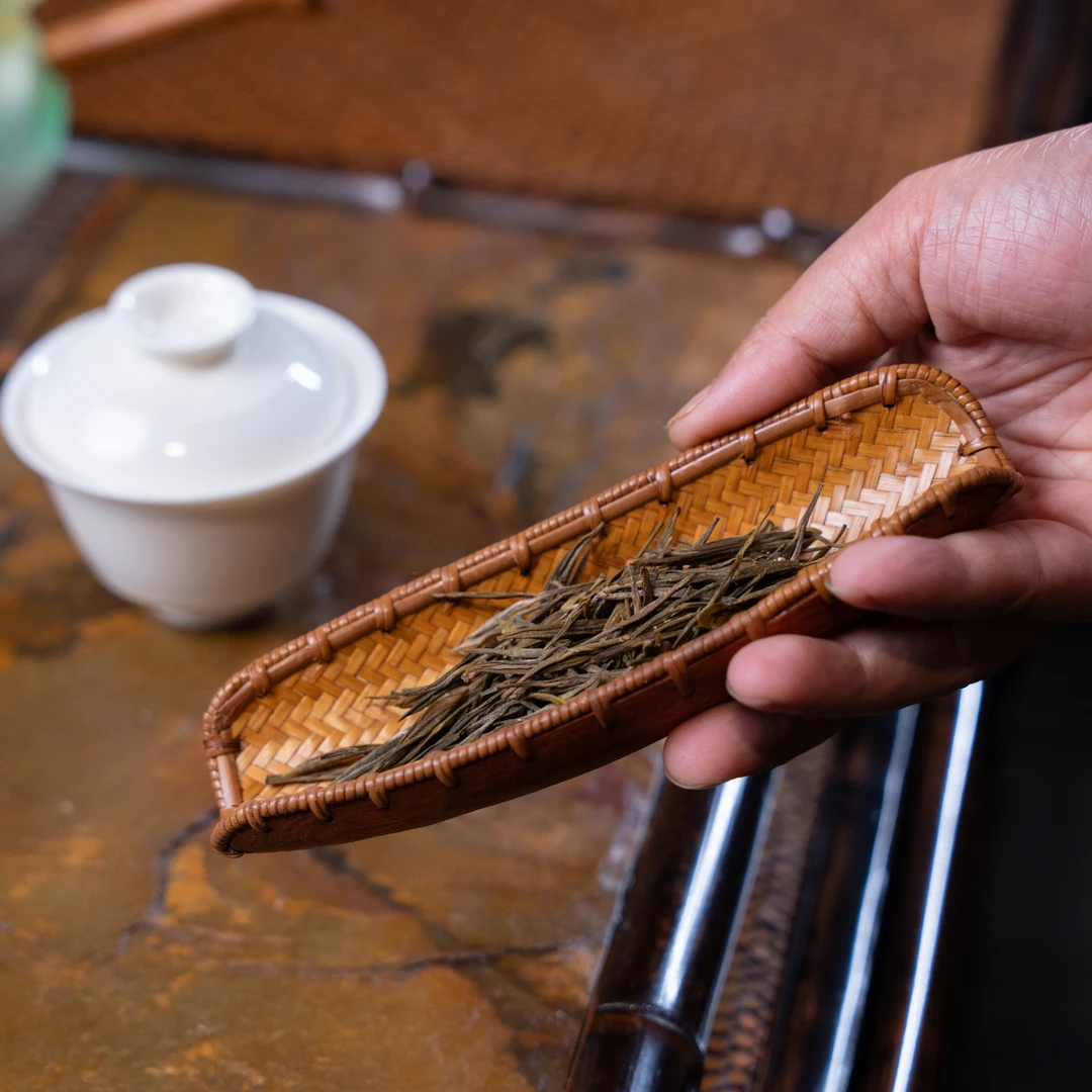 【栎树】竹编席面茶则喝茶泡茶器具功夫茶道六君子