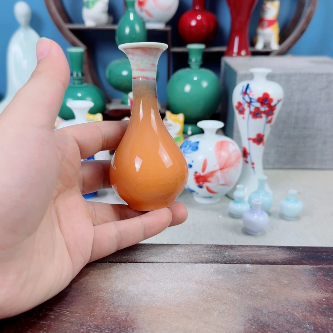 陶瓷手工小花器摆件