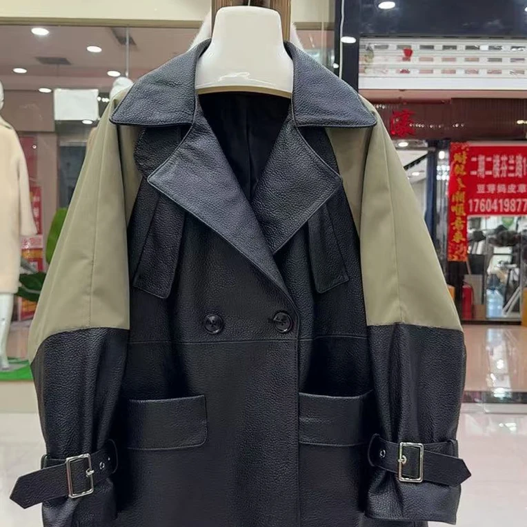 泡皮风衣皮衣外套