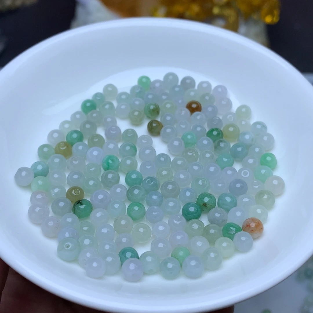 【闪购商品】翡翠手链未镶嵌卡5冰珠子50个