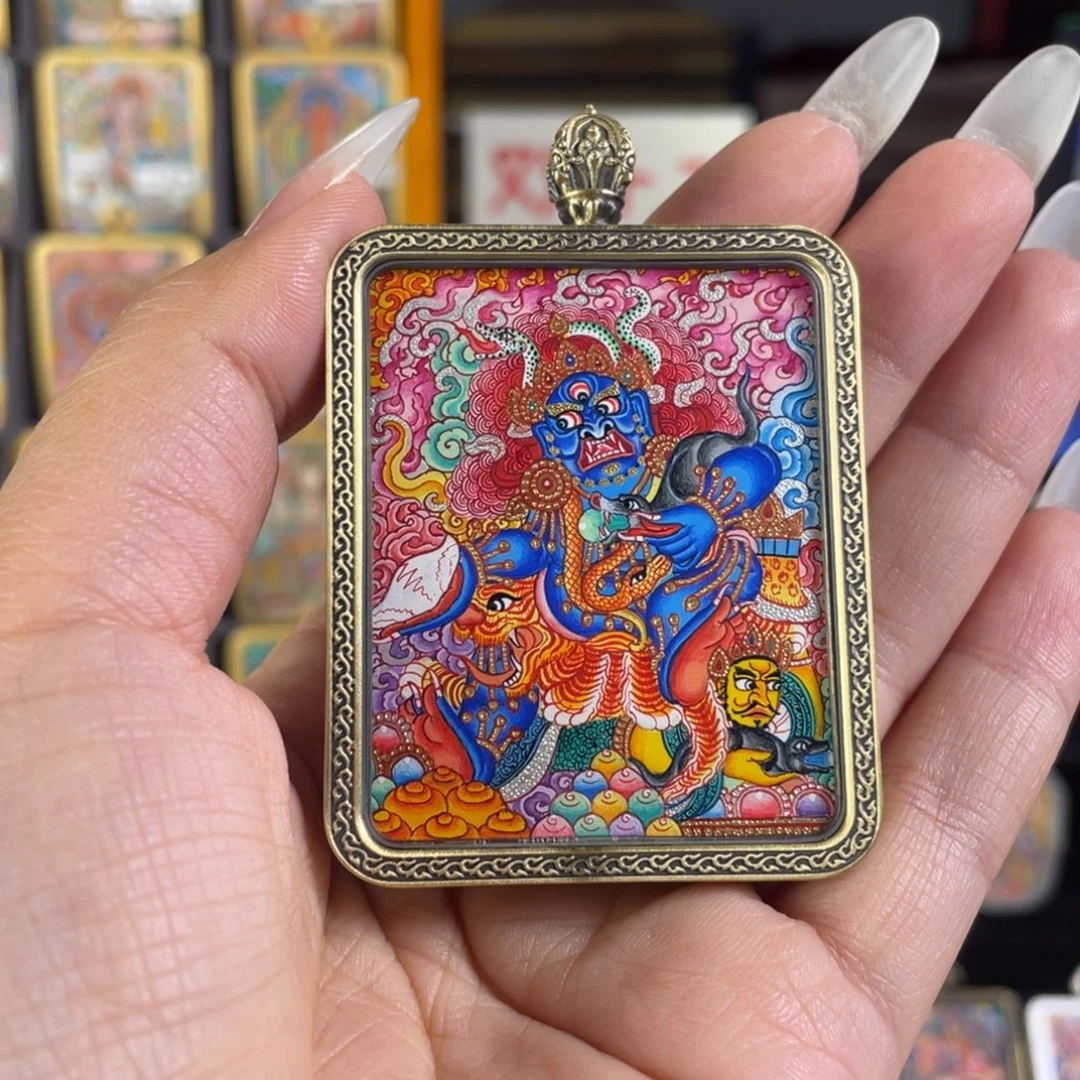 .***0吊坠小可呼噜热贡手绘9折