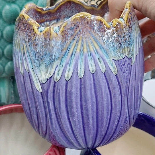 多肉绿植陶瓷花盆9.9，有空