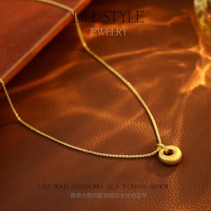 铜合金吊坠 【从容】新中式复古轻奢吊坠项链平安扣吊坠项链女T035