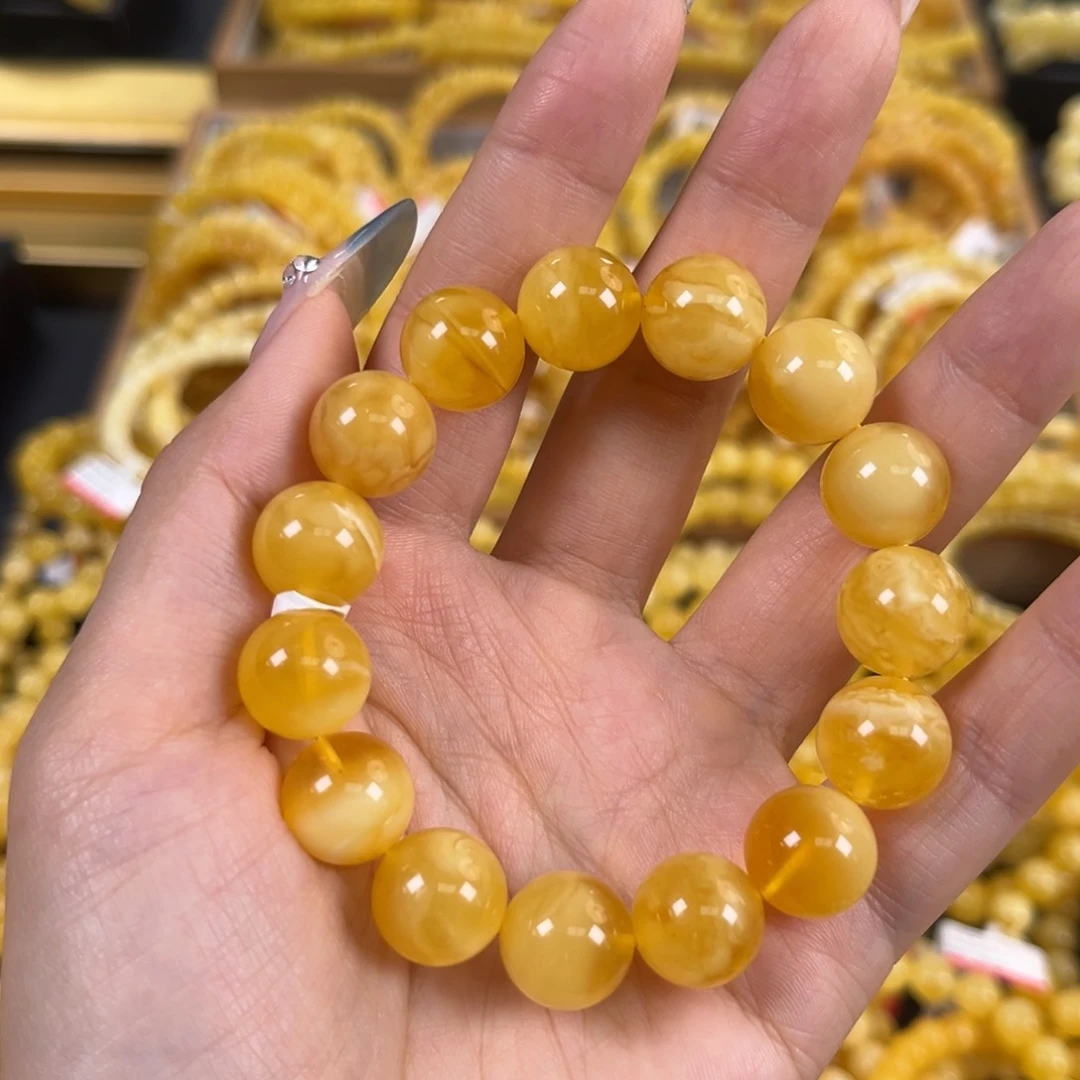 裸石琥珀未镶嵌溶洞妖花13+