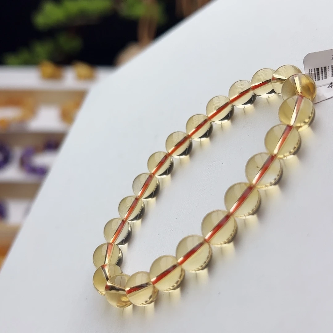 手链未镶嵌水晶黄水晶8.8mm20