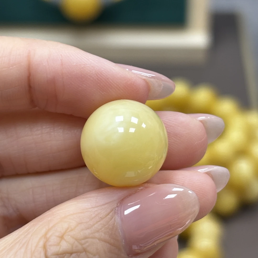 16.0mm 小妖珠宝天然原矿琥珀蜜蜡