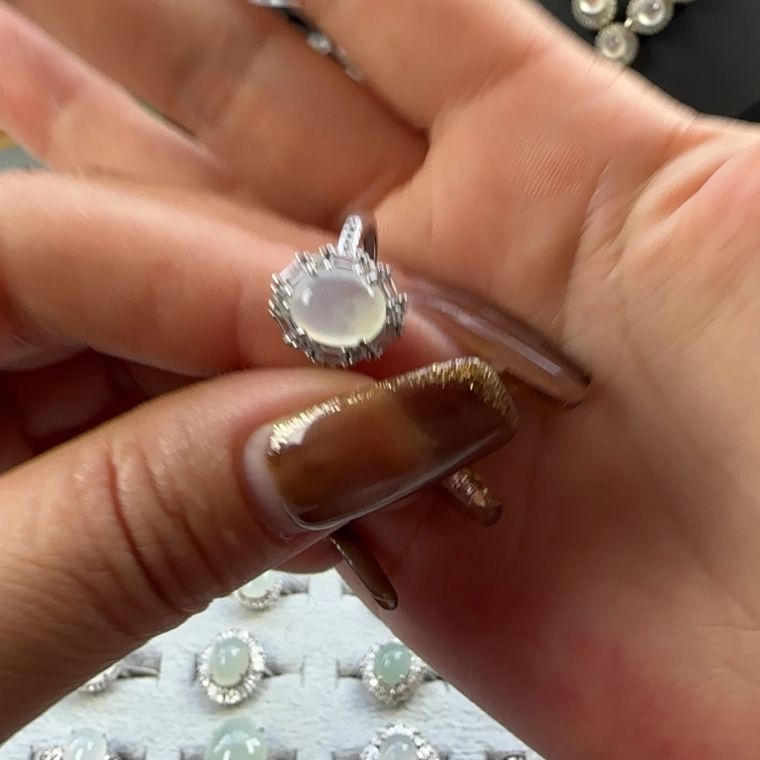 翡翠银S925镶嵌戒指