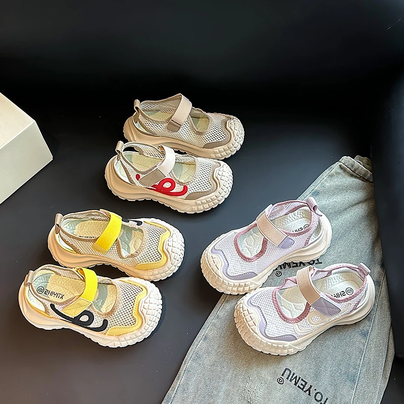 【框子鞋】女童镂空运动凉鞋2025夏季新款小女生超轻薄软底运动网鞋