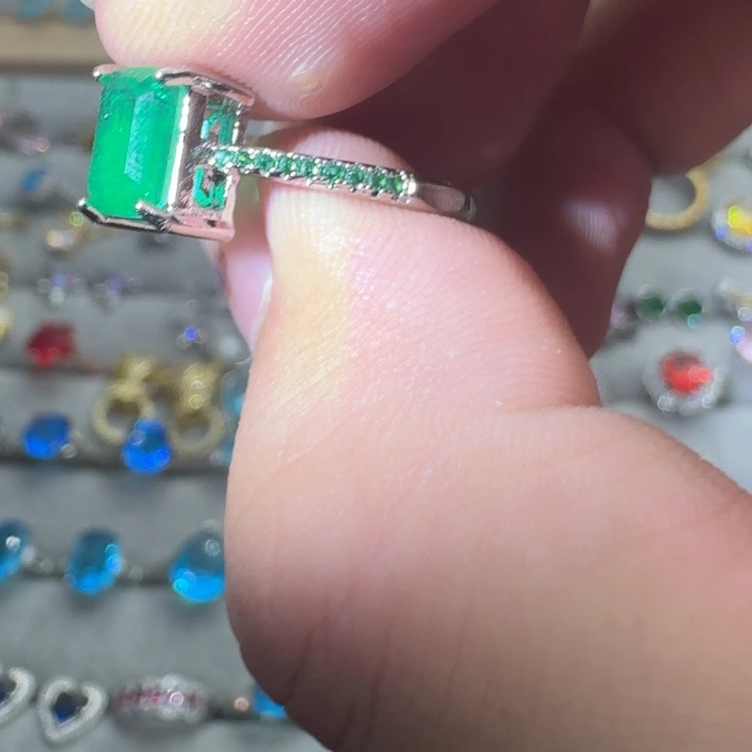 托帕石戒指银S925镶嵌