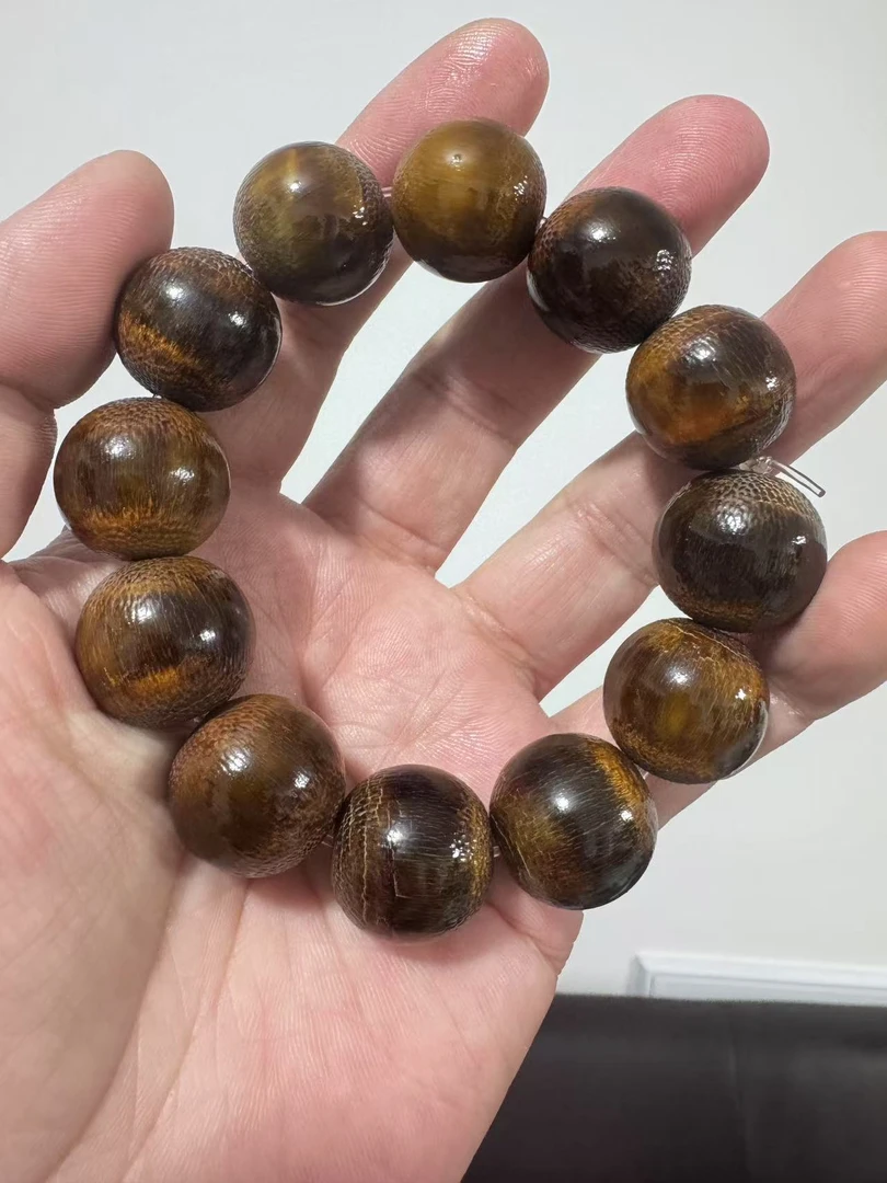 非金属树脂手链  【大圣十号】X306-20圆珠黑金鱼子酱单圈