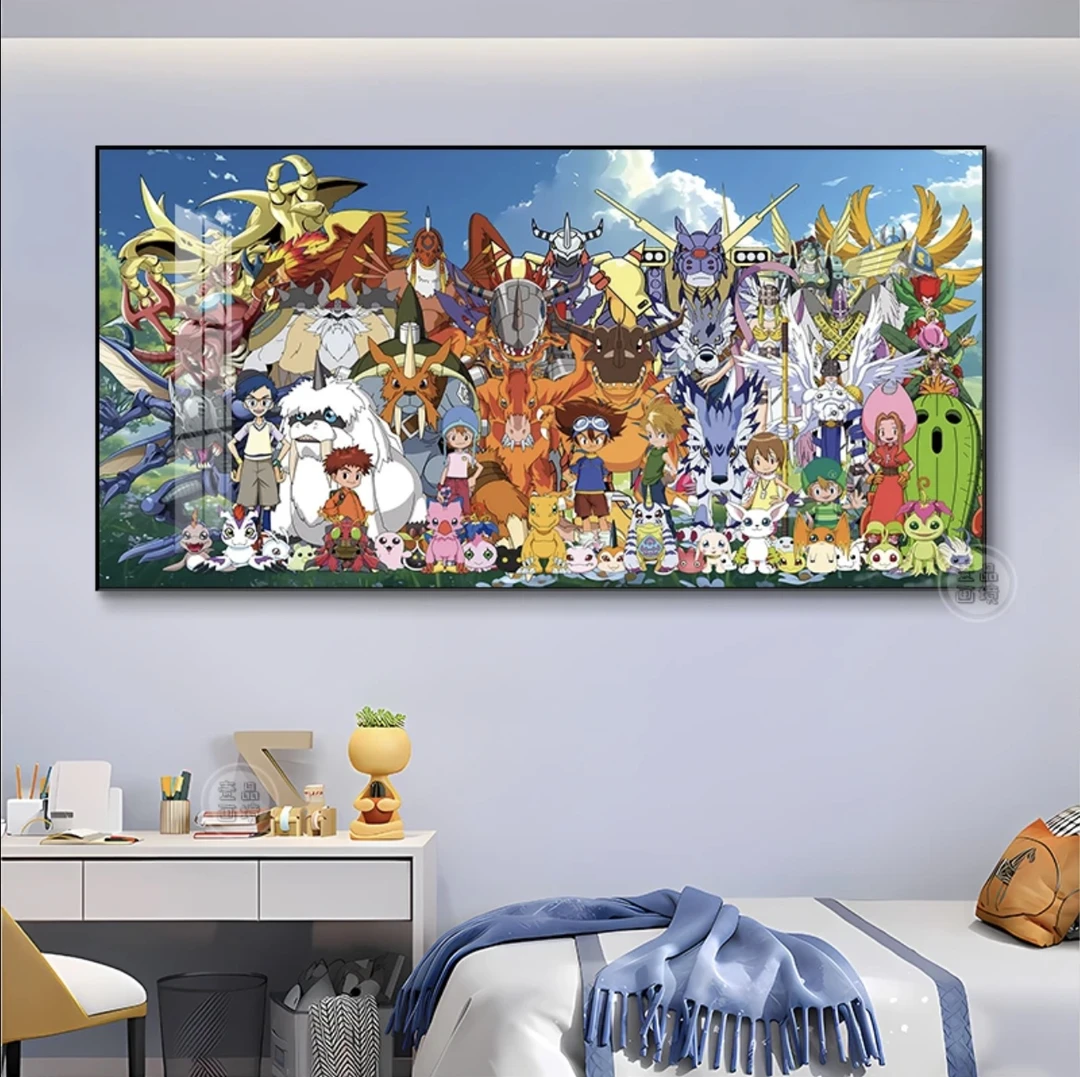 《数码宝贝》数码宝贝大合集动漫装饰画电竞房卧室动漫挂画40*80
