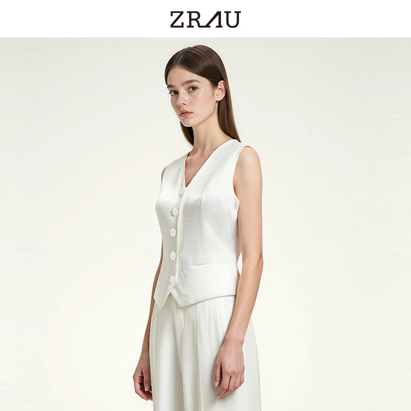 ZARU时髦老钱风无袖马甲Z1242W0010