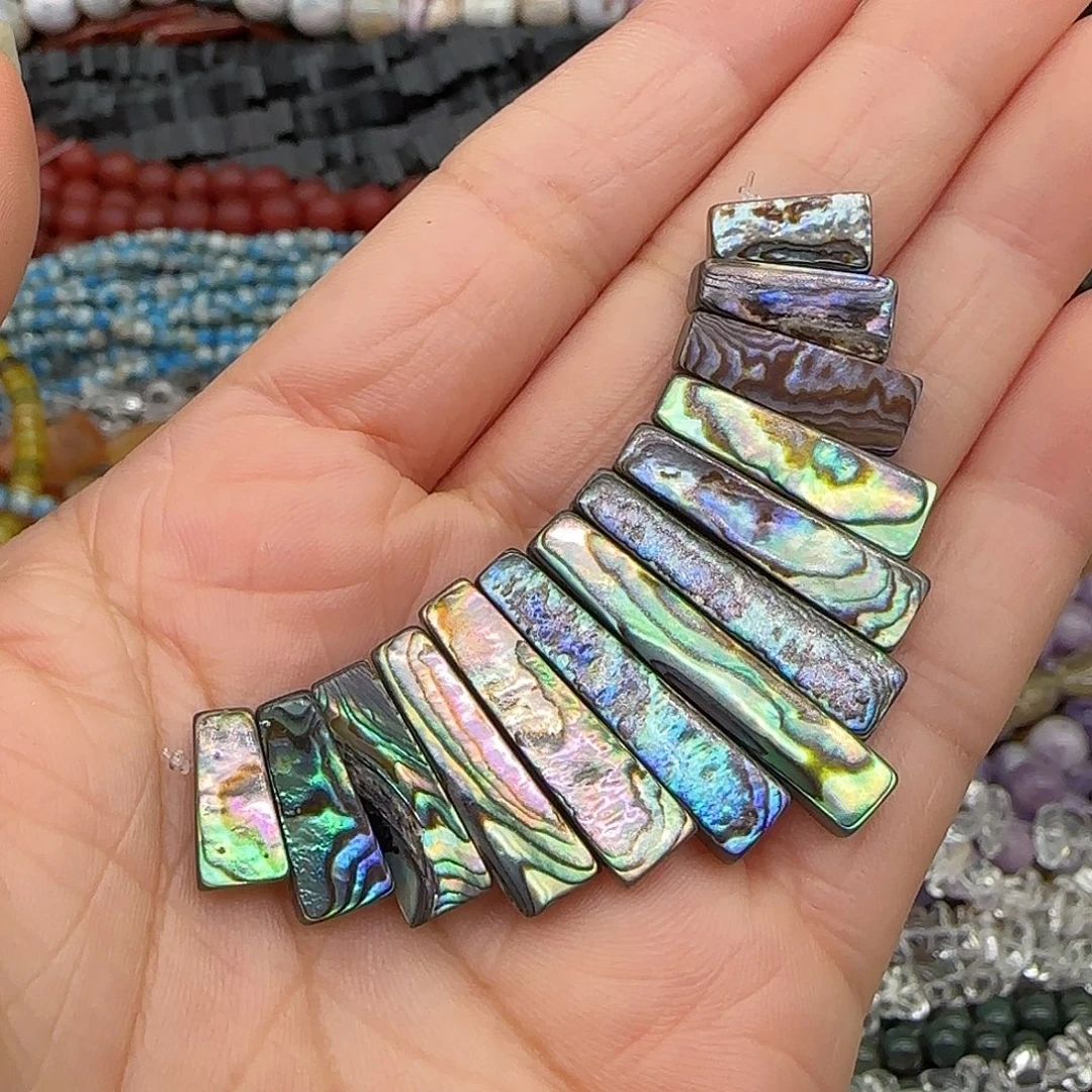 合金玛瑙/玉髓珠宝半成品鲍鱼贝一组