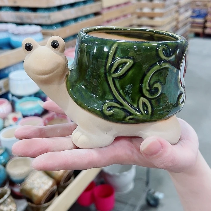 有孔，凑10元包邮陶瓷花盆发货！