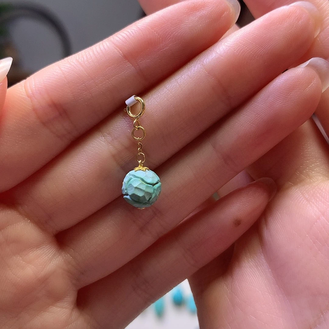 绿松石18K金镶嵌滴流