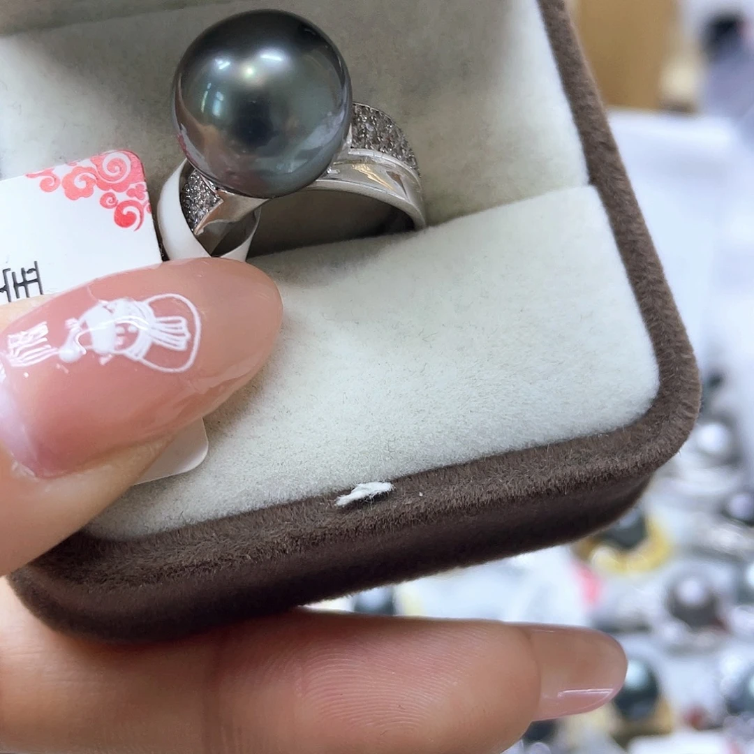 海水珍珠戒指银S925镶嵌