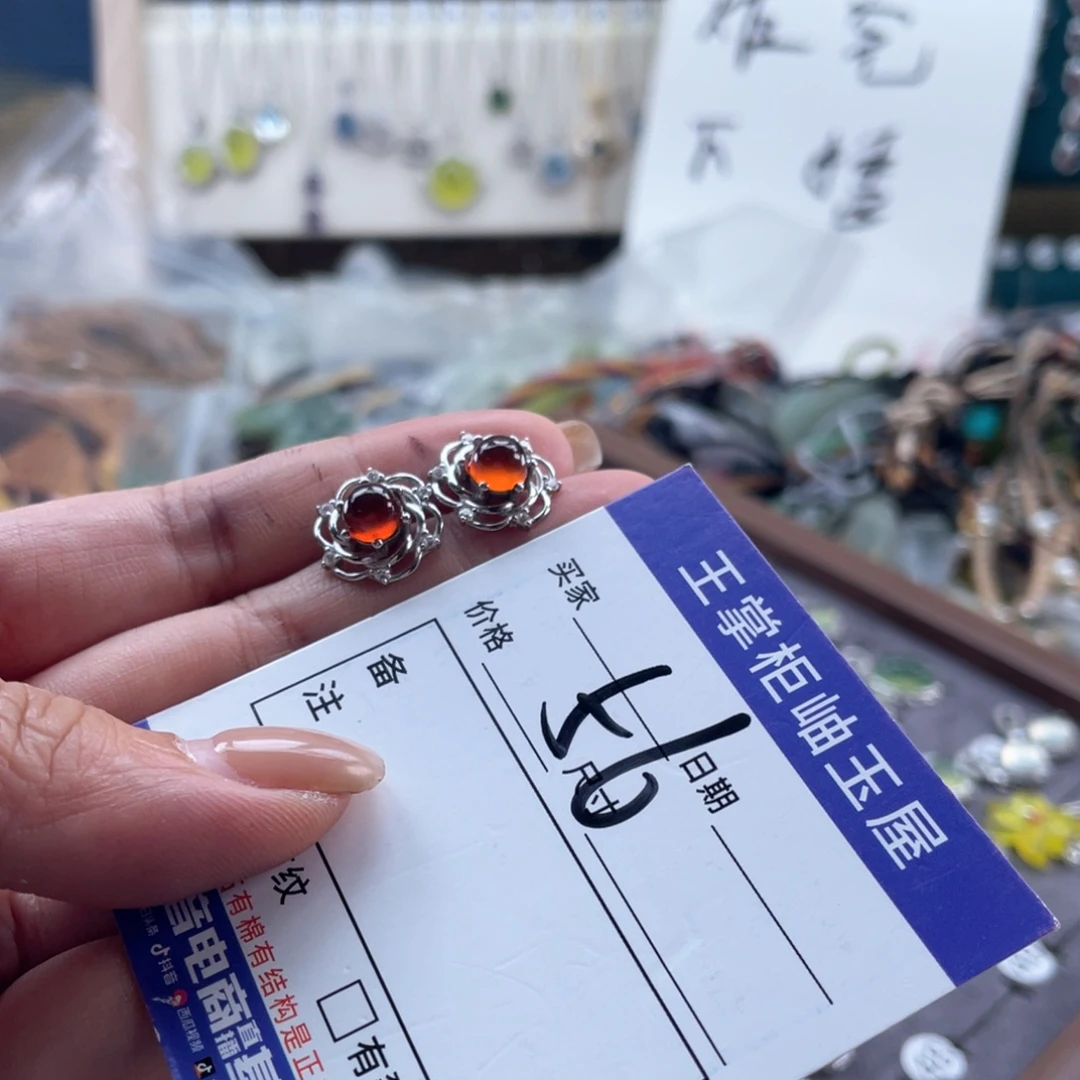 银S925镶嵌岫玉吊坠吊坠