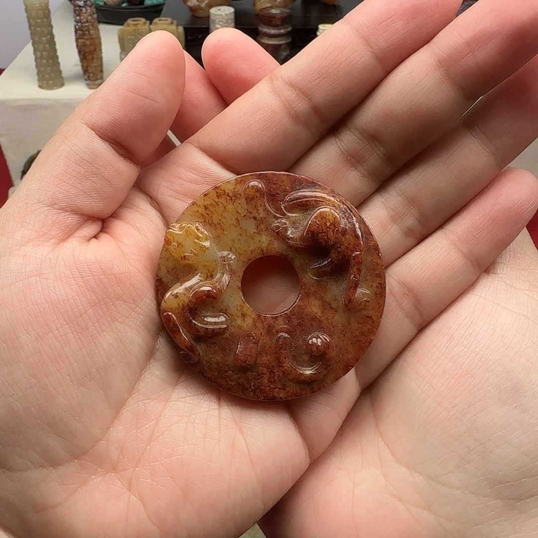 和田玉颈饰未镶嵌金***9