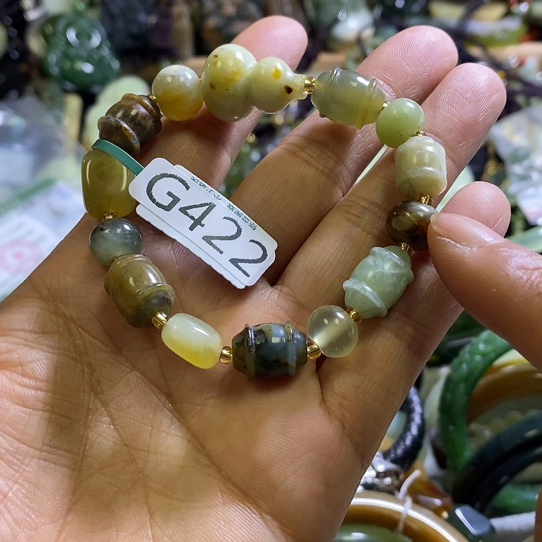 岫玉未镶嵌手镯手链422