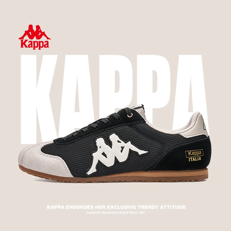 Kappa卡帕薯片鞋德训板鞋男女款百搭休闲运动薄底鞋K0FW5MM46CJ