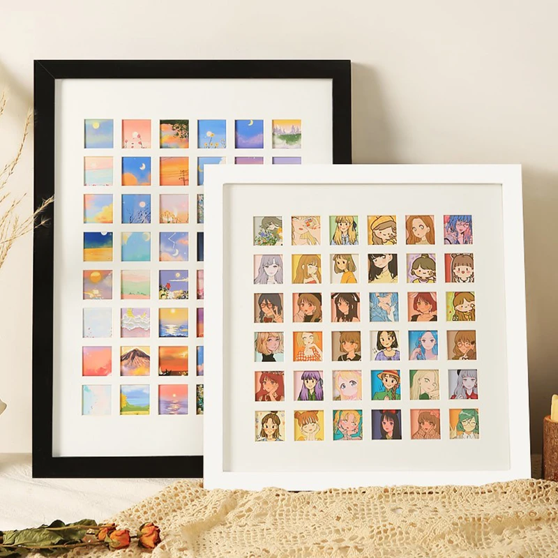 油画棒画框摆台48宫格相框9九宫格创意手工diy礼物36美术作品裱框