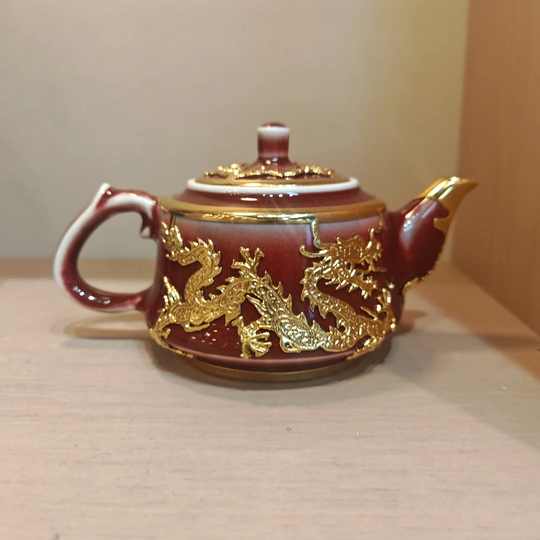 【景德镇】高温陶瓷，JXY龙壶