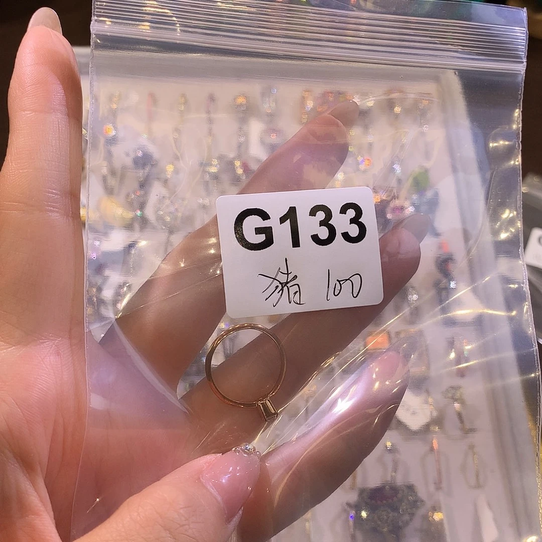 珐琅铜合金猪*条戒指戒指