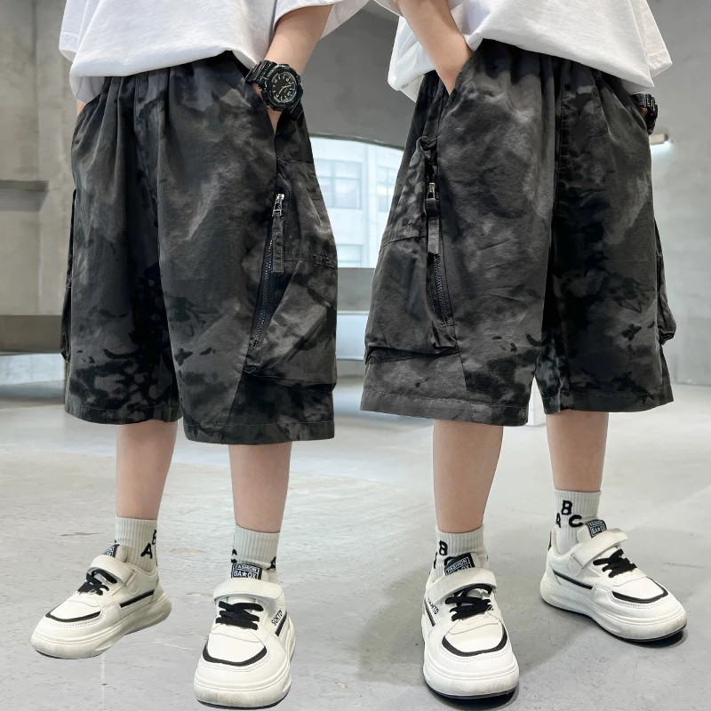 童装男童短裤夏季薄款裤子2025新款儿童工装迷彩五分裤夏装潮外穿
