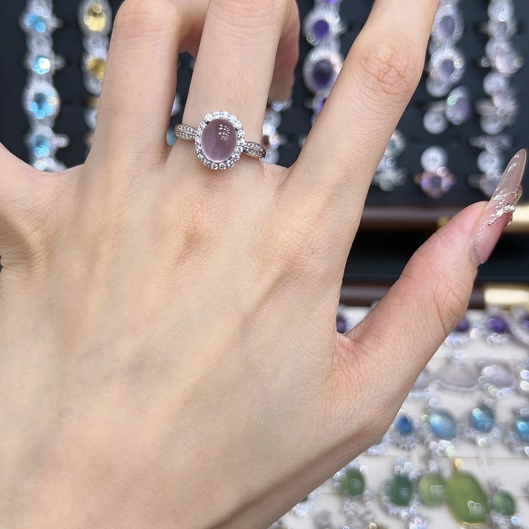 银S925镶嵌萤石戒指