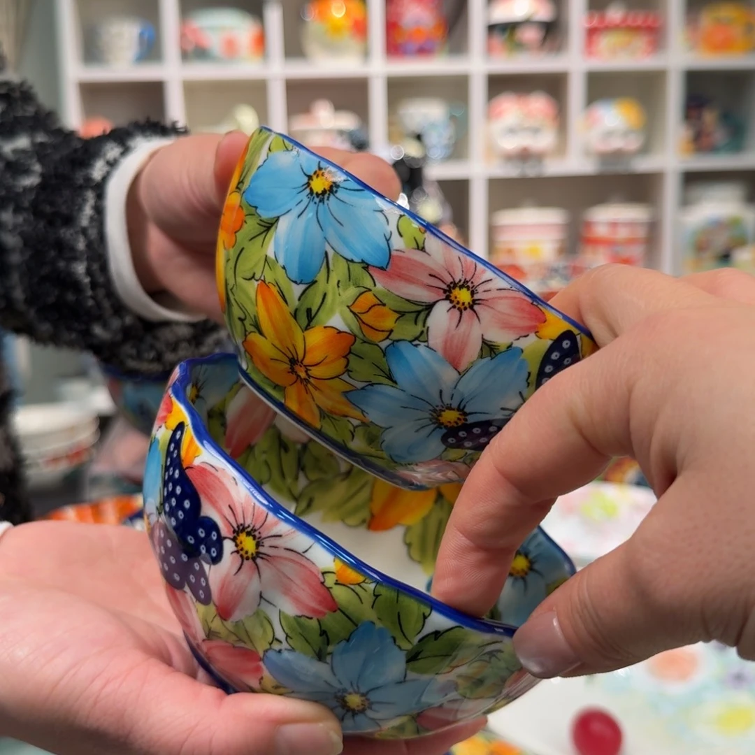 陶瓷5英寸水仙花饭碗2只