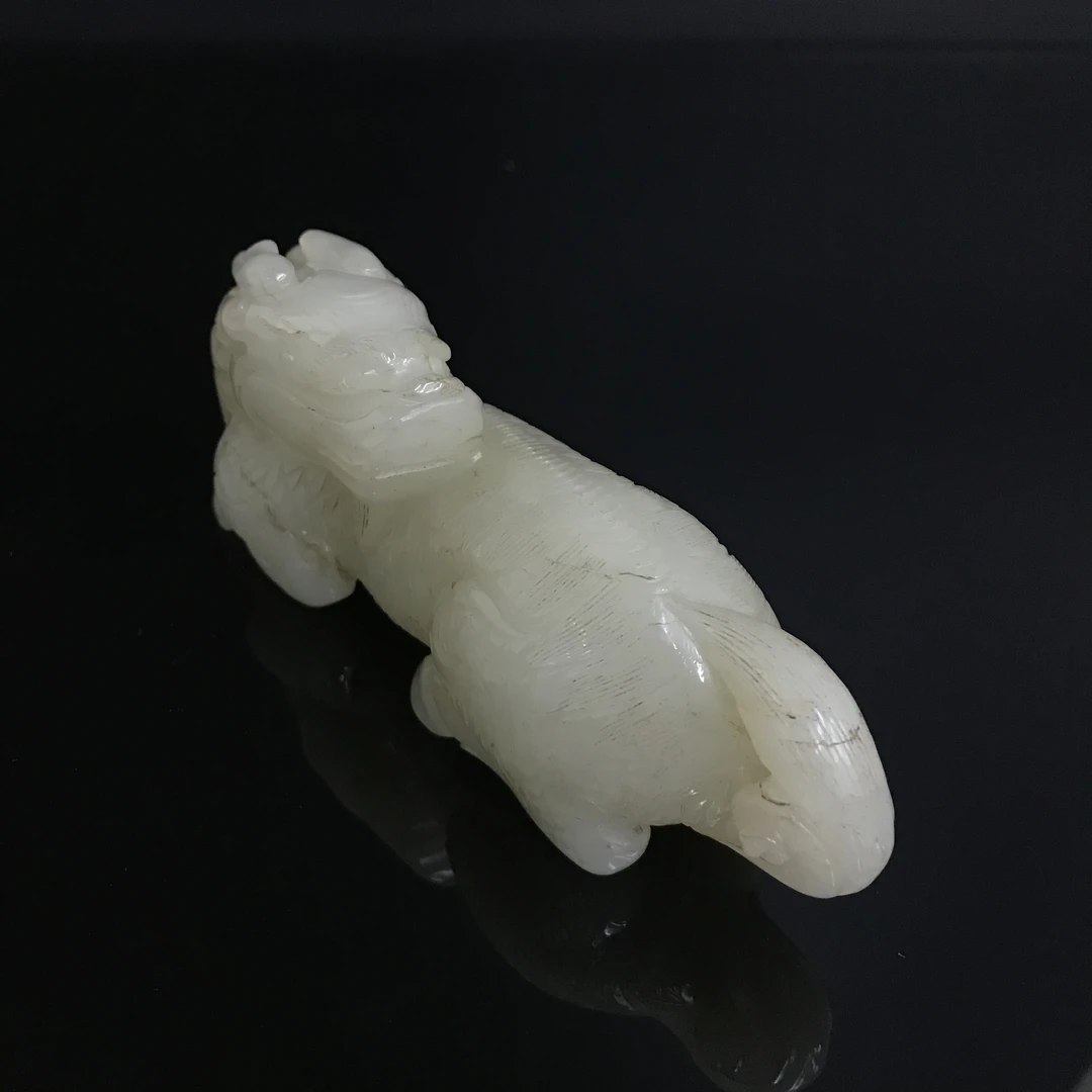 清代和田玉瑞兽/535505/收藏/传承/【友谊文物商店】