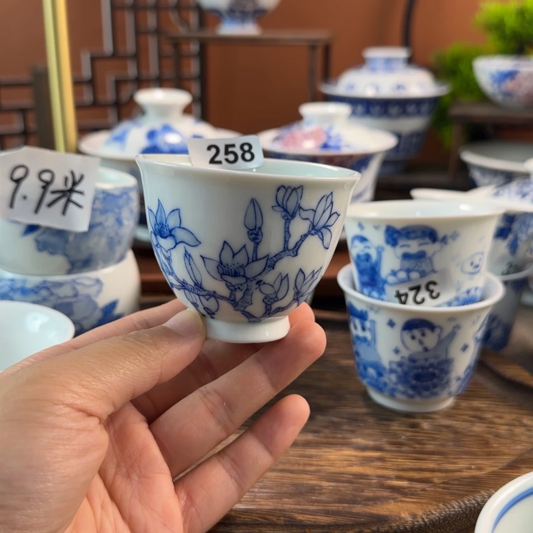 瓷片景德镇手绘青花茶器258