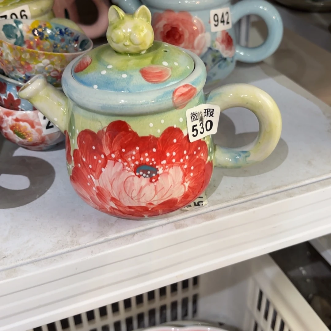 景德镇手绘高温釉下彩陶瓷茶具