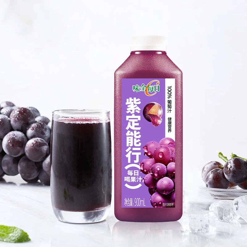 【达人专属】味全每日C葡萄汁莓莓桃桃复合果汁900ml*8瓶果汁饮品