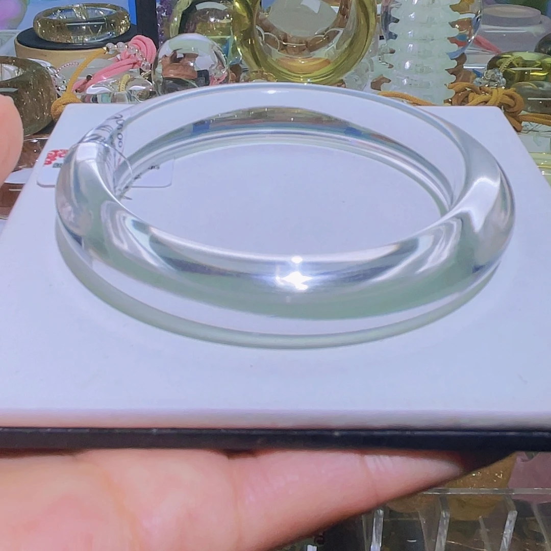 水晶未镶嵌手镯天然冰透白水晶福利款