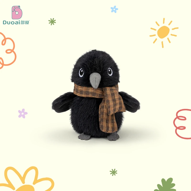 多爱原创小鸟毛绒挂件情侣创意学生书包包乌鸦挂饰男女孩生日礼物