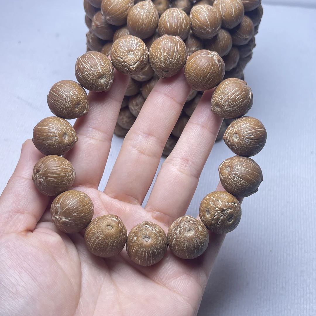 紫金鼠原生态三眼菩提手串正圆招财鼠前鼠后猫佛珠男女盘玩