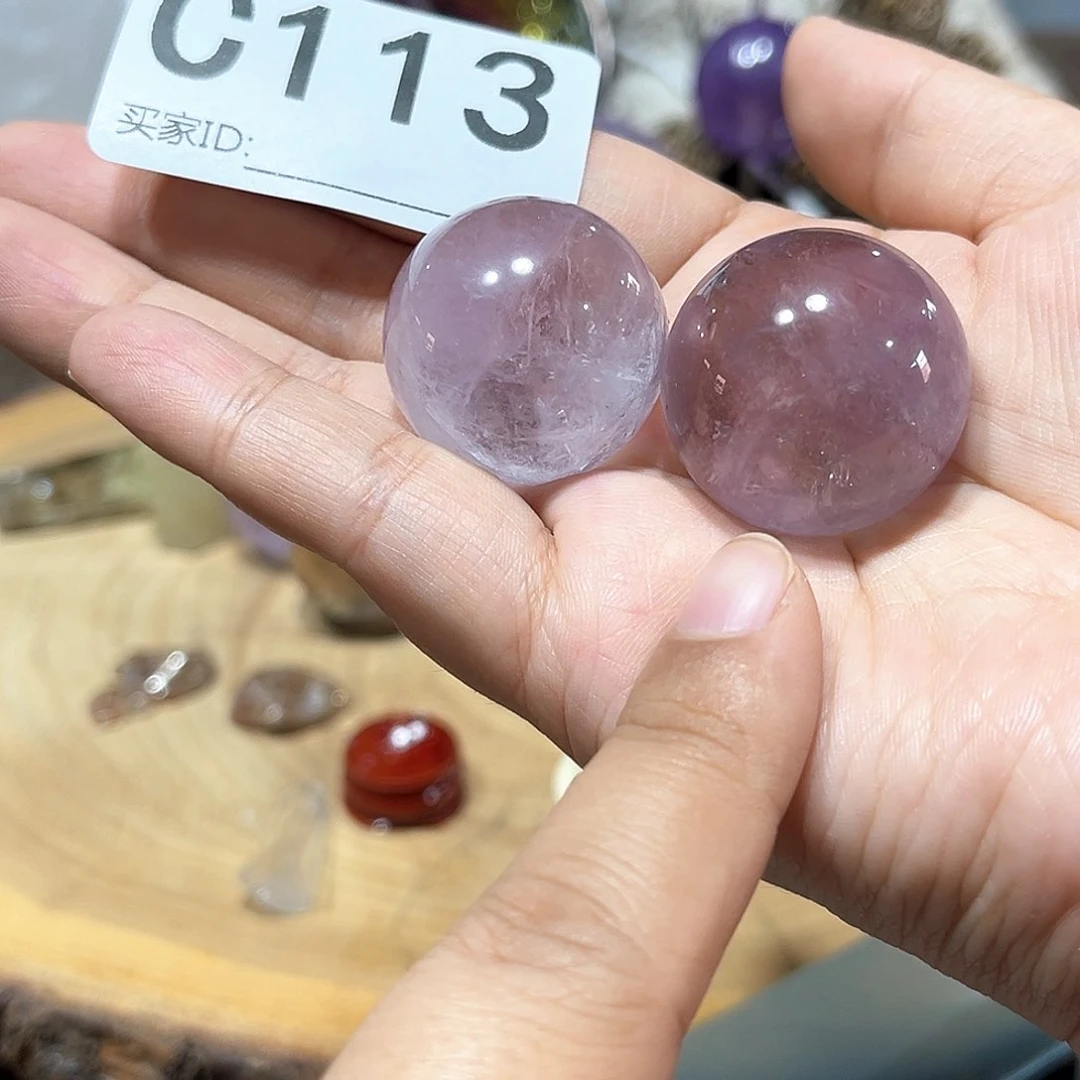 水晶珠宝半成品未镶嵌多样性发一对微瑕