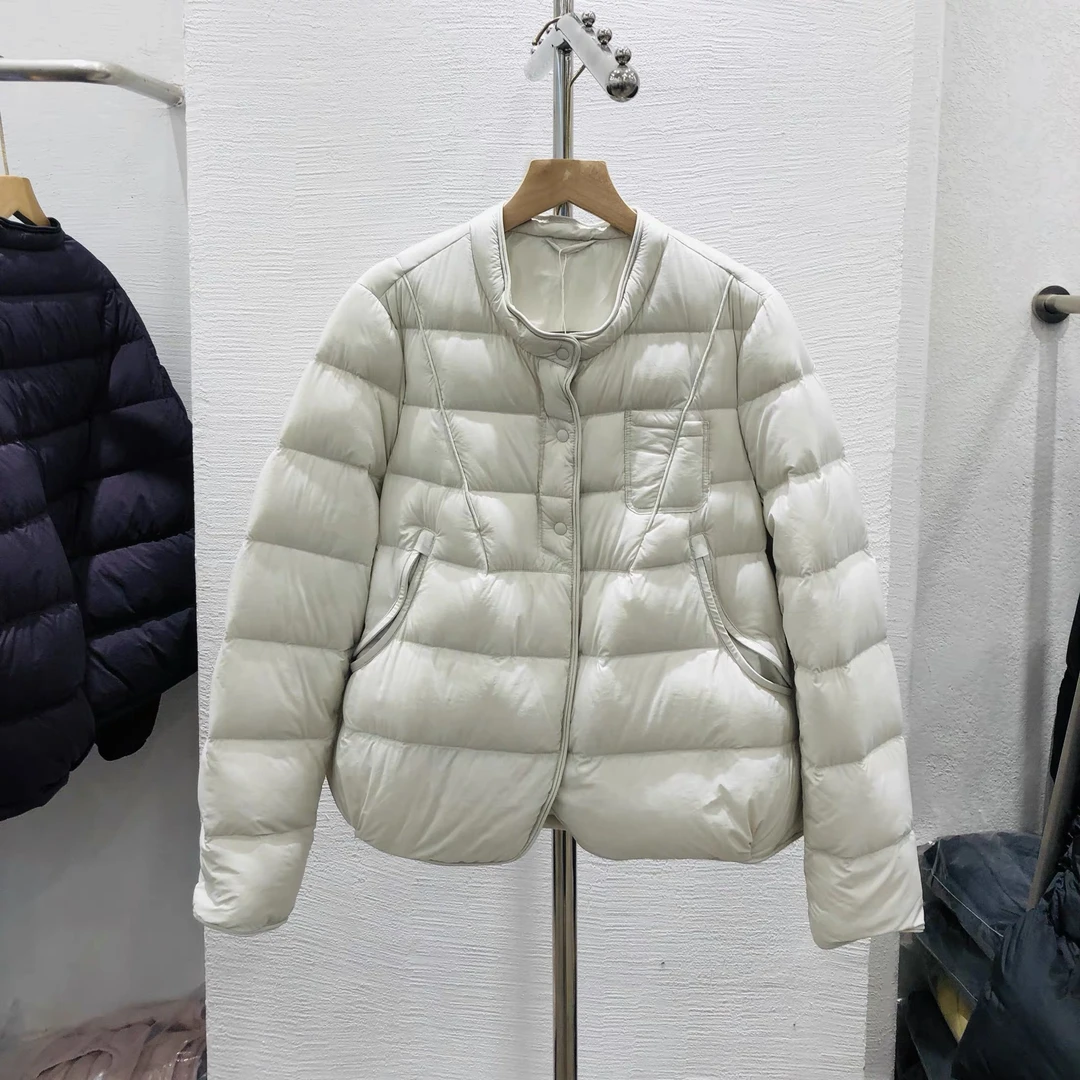 【阅初】2025新款韩版女短款加厚圆领保暖薄90羽绒服时尚休闲百搭