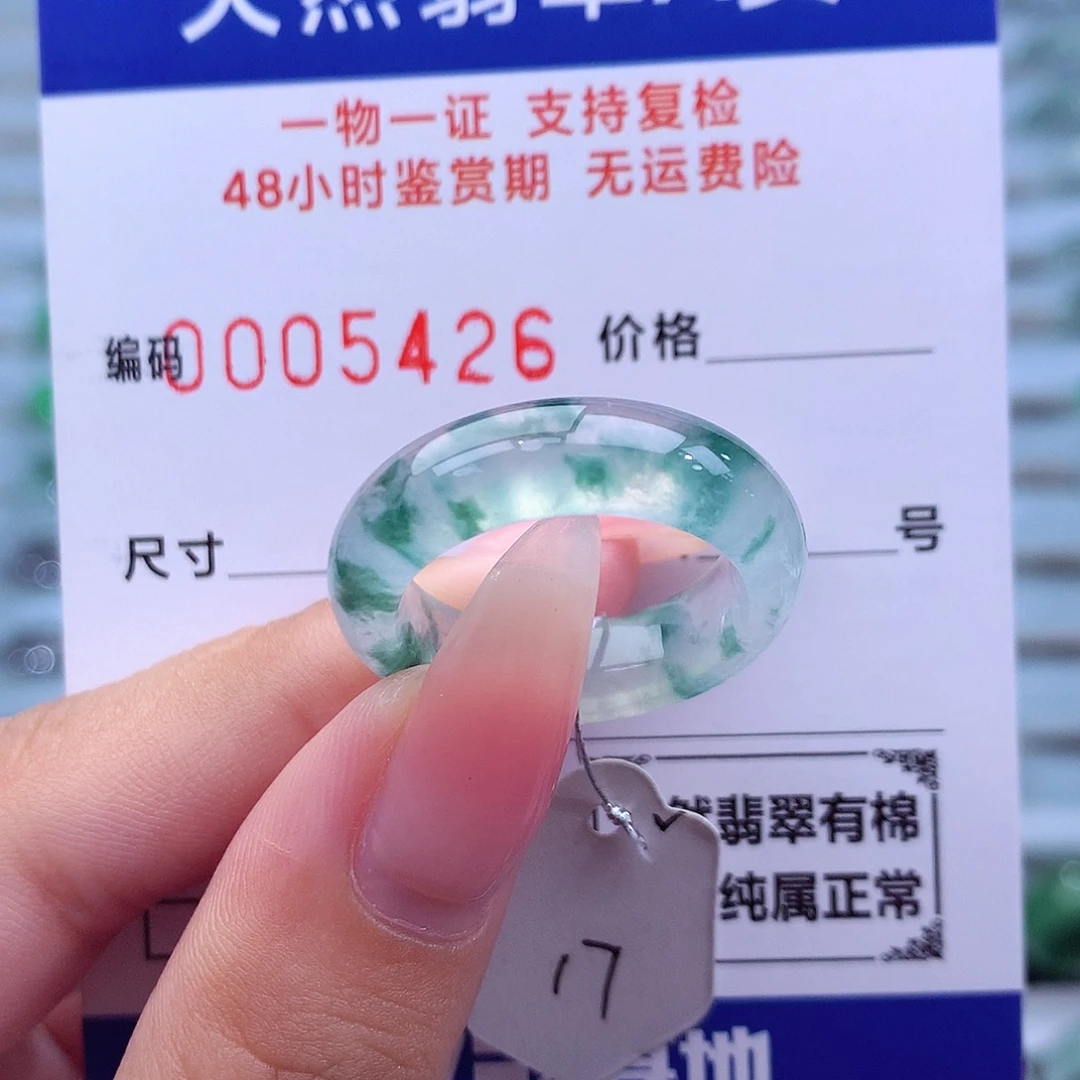 翡翠未镶嵌戒指天然