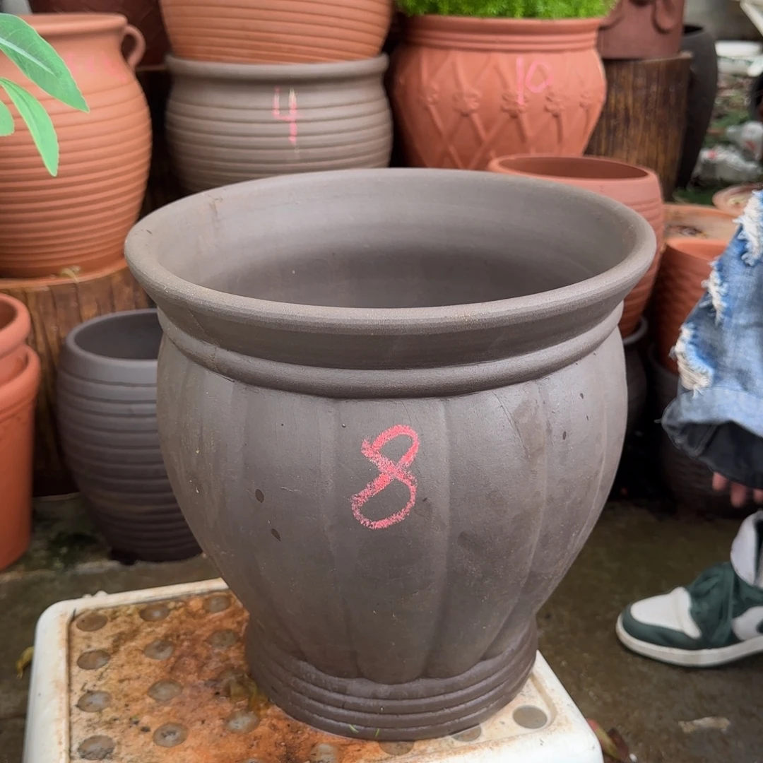 朱泥花盆口30高30宜兴紫砂